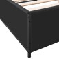 vidaXL Estructura de cama madera de ingeniería y metal negro 150x200cm vidaXL Estructura de cama madera de ingeniería y metal negro 150x200cm