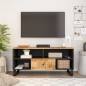 vidaXL Mueble de TV madera mango y madera contrachapada 100x33x46 cm vidaXL Mueble de TV madera mango y madera contrachapada 100x33x46 cm