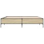 vidaXL Estructura cama madera ingeniería metal roble Sonoma 200x200 cm vidaXL Estructura cama madera ingeniería metal roble Sonoma 200x200 cm