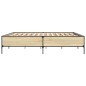 vidaXL Estructura cama madera ingeniería metal roble Sonoma 200x200 cm vidaXL Estructura cama madera ingeniería metal roble Sonoma 200x200 cm