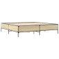 vidaXL Estructura cama madera ingeniería metal roble Sonoma 200x200 cm vidaXL Estructura cama madera ingeniería metal roble Sonoma 200x200 cm