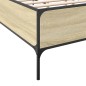 vidaXL Estructura cama madera ingeniería metal roble Sonoma 200x200 cm vidaXL Estructura cama madera ingeniería metal roble Sonoma 200x200 cm