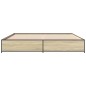 vidaXL Estructura cama madera ingeniería metal roble Sonoma 180x200 cm vidaXL Estructura cama madera ingeniería metal roble Sonoma 180x200 cm