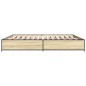 vidaXL Estructura cama madera ingeniería metal roble Sonoma 180x200 cm vidaXL Estructura cama madera ingeniería metal roble Sonoma 180x200 cm