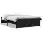 vidaXL Estructura de cama madera de ingeniería y metal negro 120x190cm vidaXL Estructura de cama madera de ingeniería y metal negro 120x190cm