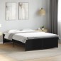 vidaXL Estructura de cama madera de ingeniería y metal negro 120x190cm vidaXL Estructura de cama madera de ingeniería y metal negro 120x190cm