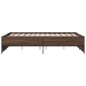vidaXL Estructura cama madera ingeniería metal marrón roble 120x190 cm vidaXL Estructura cama madera ingeniería metal marrón roble 120x190 cm