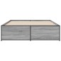 vidaXL Estructura cama madera ingeniería metal gris Sonoma 160x200 cm vidaXL Estructura cama madera ingeniería metal gris Sonoma 160x200 cm