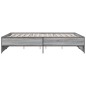 vidaXL Estructura cama madera ingeniería metal gris Sonoma 160x200 cm vidaXL Estructura cama madera ingeniería metal gris Sonoma 160x200 cm