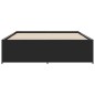vidaXL Estructura de cama madera de ingeniería y metal negro 160x200cm vidaXL Estructura de cama madera de ingeniería y metal negro 160x200cm