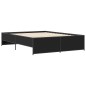vidaXL Estructura de cama madera de ingeniería y metal negro 160x200cm vidaXL Estructura de cama madera de ingeniería y metal negro 160x200cm