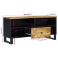 vidaXL Mueble de TV madera mango y madera contrachapada 100x33x46 cm vidaXL Mueble de TV madera mango y madera contrachapada 100x33x46 cm