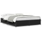 vidaXL Estructura de cama madera de ingeniería y metal negro 140x200cm vidaXL Estructura de cama madera de ingeniería y metal negro 140x200cm
