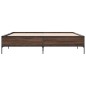 vidaXL Estructura cama madera ingeniería metal marrón roble 180x200 cm vidaXL Estructura cama madera ingeniería metal marrón roble 180x200 cm