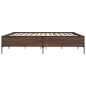vidaXL Estructura cama madera ingeniería metal marrón roble 180x200 cm vidaXL Estructura cama madera ingeniería metal marrón roble 180x200 cm