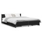vidaXL Cama con cajones madera de ingeniería negro 135x190 cm vidaXL Cama con cajones madera de ingeniería negro 135x190 cm