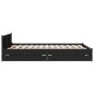 vidaXL Cama con cajones madera de ingeniería negro 135x190 cm vidaXL Cama con cajones madera de ingeniería negro 135x190 cm