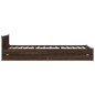 vidaXL Cama con cajones madera de ingeniería marrón roble 100x200 cm vidaXL Cama con cajones madera de ingeniería marrón roble 100x200 cm