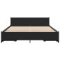 vidaXL Cama con cajones madera de ingeniería negro 140x200 cm vidaXL Cama con cajones madera de ingeniería negro 140x200 cm