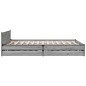 vidaXL Cama con cajones madera ingeniería gris Sonoma 140x190 cm
