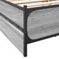 vidaXL Cama con cajones madera ingeniería gris Sonoma 140x190 cm