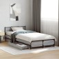 vidaXL Cama con cajones madera ingeniería gris Sonoma 90x200 cm vidaXL Cama con cajones madera ingeniería gris Sonoma 90x200 cm