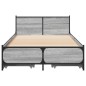 vidaXL Cama con cajones madera ingeniería gris Sonoma 90x200 cm vidaXL Cama con cajones madera ingeniería gris Sonoma 90x200 cm
