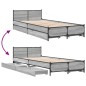 vidaXL Cama con cajones madera ingeniería gris Sonoma 90x200 cm vidaXL Cama con cajones madera ingeniería gris Sonoma 90x200 cm