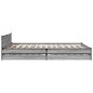 vidaXL Cama con cajones madera ingeniería gris Sonoma 150x200 cm vidaXL Cama con cajones madera ingeniería gris Sonoma 150x200 cm