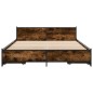 vidaXL Cama con cajones madera de ingeniería roble ahumado 160x200 cm vidaXL Cama con cajones madera de ingeniería roble ahumado 160x200 cm