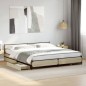 vidaXL Cama con cajones madera ingeniería roble Sonoma 180x200 cm
