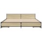 vidaXL Cama con cajones madera ingeniería roble Sonoma 180x200 cm