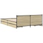vidaXL Cama con cajones madera de ingeniería roble Sonoma 120x190 cm vidaXL Cama con cajones madera de ingeniería roble Sonoma 120x190 cm