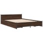 vidaXL Cama con cajones madera ingeniería marrón roble 160x200 cm