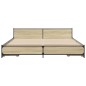 vidaXL Cama con cajones madera ingeniería roble Sonoma 200x200 cm vidaXL Cama con cajones madera ingeniería roble Sonoma 200x200 cm