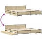 vidaXL Cama con cajones madera ingeniería roble Sonoma 200x200 cm vidaXL Cama con cajones madera ingeniería roble Sonoma 200x200 cm
