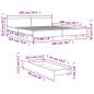 vidaXL Cama con cajones madera ingeniería roble Sonoma 200x200 cm vidaXL Cama con cajones madera ingeniería roble Sonoma 200x200 cm