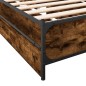 vidaXL Cama con cajones madera de ingeniería roble ahumado 100x200 cm vidaXL Cama con cajones madera de ingeniería roble ahumado 100x200 cm