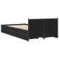 vidaXL Cama con cajones madera de ingeniería negra 75x190 cm