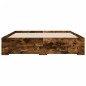vidaXL Cama con cajones madera de ingeniería roble ahumado 140x200 cm vidaXL Cama con cajones madera de ingeniería roble ahumado 140x200 cm