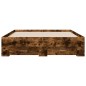 vidaXL Cama con cajones madera de ingeniería roble ahumado 120x200 cm vidaXL Cama con cajones madera de ingeniería roble ahumado 120x200 cm