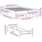 vidaXL Cama con cajones madera de ingeniería roble ahumado 120x200 cm vidaXL Cama con cajones madera de ingeniería roble ahumado 120x200 cm