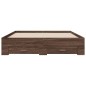vidaXL Cama con cajones madera ingeniería marrón roble 160x200 cm vidaXL Cama con cajones madera ingeniería marrón roble 160x200 cm