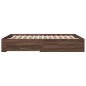 vidaXL Cama con cajones madera ingeniería marrón roble 160x200 cm vidaXL Cama con cajones madera ingeniería marrón roble 160x200 cm