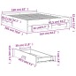 vidaXL Cama con cajones madera ingeniería marrón roble 160x200 cm vidaXL Cama con cajones madera ingeniería marrón roble 160x200 cm