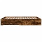 vidaXL Cama con cajones madera de ingeniería roble ahumado 160x200 cm vidaXL Cama con cajones madera de ingeniería roble ahumado 160x200 cm