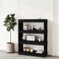 vidaXL Estantería/divisor madera contrachapada negro 80x30x103 cm vidaXL Estantería/divisor madera contrachapada negro 80x30x103 cm