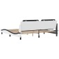 vidaXL Estructura de cama con cabecero cuero sintético blanco y negro vidaXL Estructura de cama con cabecero cuero sintético blanco y negro