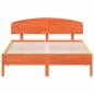 vidaXL Estructura cama con cabecero madera pino marrón cera 160x200 cm vidaXL Estructura cama con cabecero madera pino marrón cera 160x200 cm