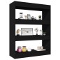 vidaXL Estantería/divisor madera contrachapada negro 80x30x103 cm vidaXL Estantería/divisor madera contrachapada negro 80x30x103 cm